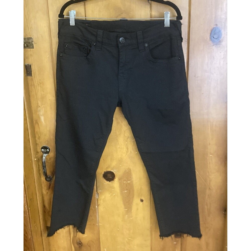 True Religion Women’s 31 Rocco Relaxed Skinny Black Jeans Casual Stretch EUC